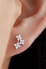 Diamond Flower Earrings