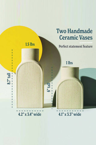 Two Handmade Ceramic Vases