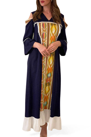 Navy & Yellow Kaftan