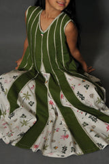 Labeled Green Tropical Kaftan