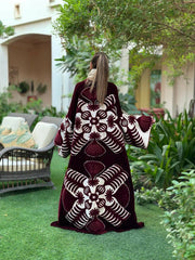 Marroon Velvet Bisht