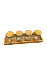 Sepia Jars & Tray Set