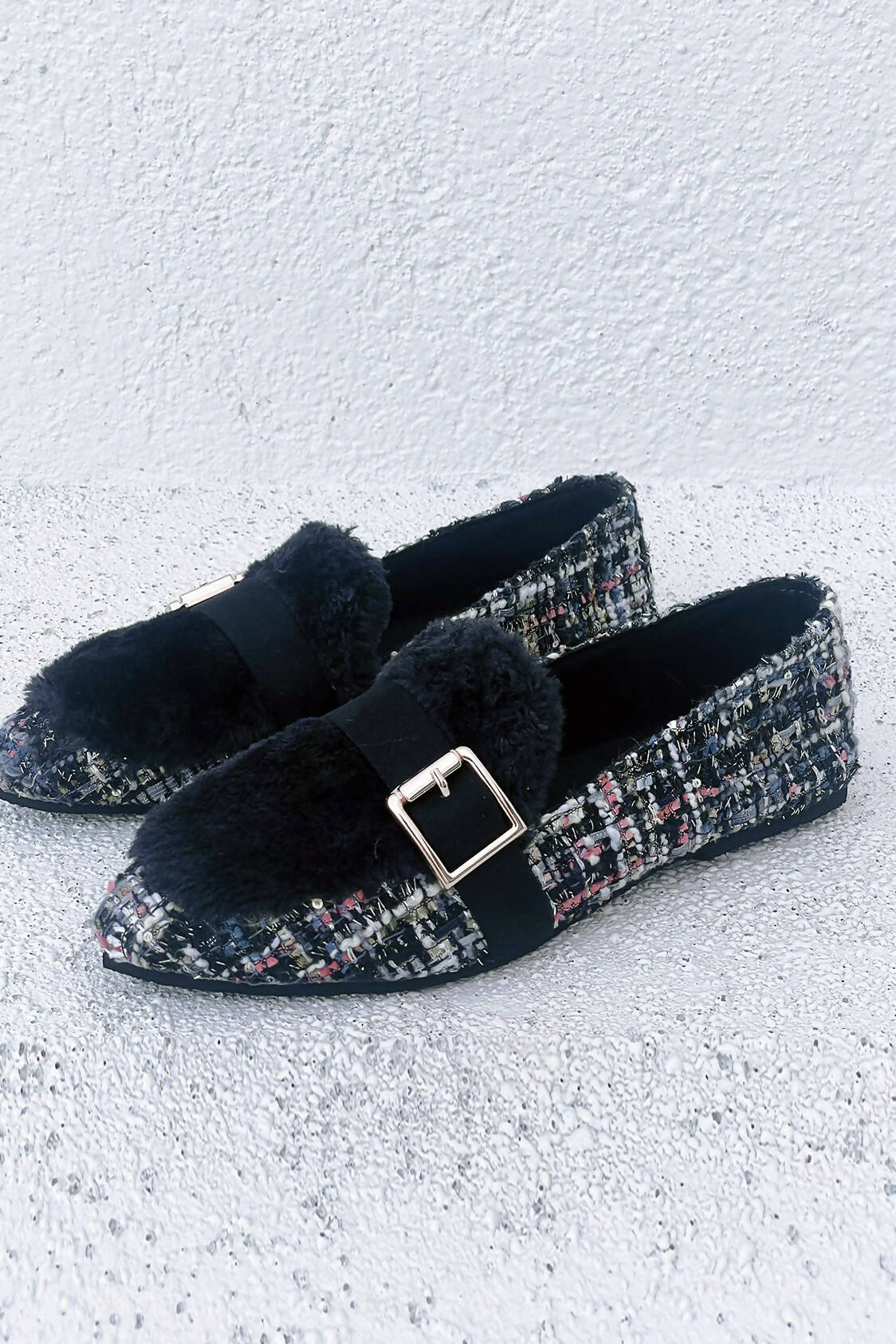Tweed Loafers