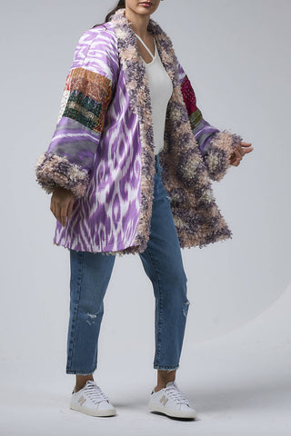 Purple IKAT reversible jacket