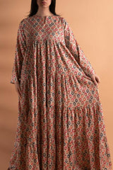 Beige Layered Kaftan
