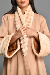 Bella's Peach Fluffy Bisht