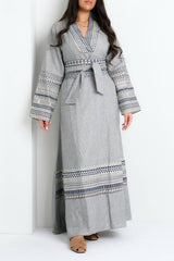 Grey Embroidered Kaftan