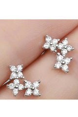 Diamond Flower Earrings