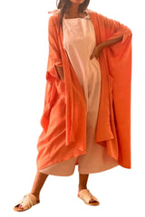 Coral Bisht & Jumpsuit set