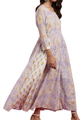 Mauve Floral Maxi Kaftan