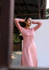 Devoted Suede Pink Dress