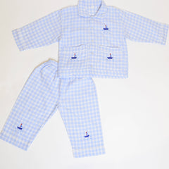 Checkered Sailor Pajama Set