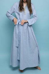 Light Blue Linen T-7C-3